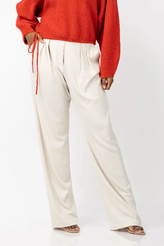 The Sei Double Pleated Trousers in Oyster Trousers versatile functional