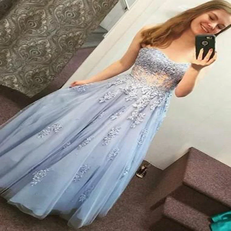 Sky Blue Long Floor Length Prom Dresses, Off-shoulder Prom Dresses, Appliques Prom Dresses, Beading Prom Dresses, TYP0346 Sky Blue Long Floor Length Prom Dresses, Off-shoulder Prom Dresses, Appliques Prom Dresses, Beading Prom Dresses, TYP0346