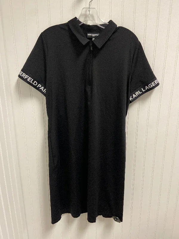Dress Designer By Karl Lagerfeld In Black, Size: L