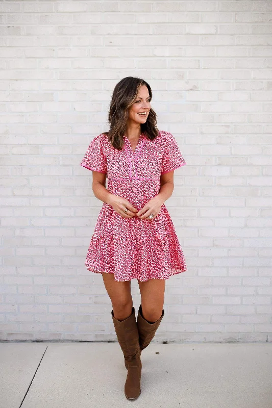 Malibu Coasts Printed Tiered Dress