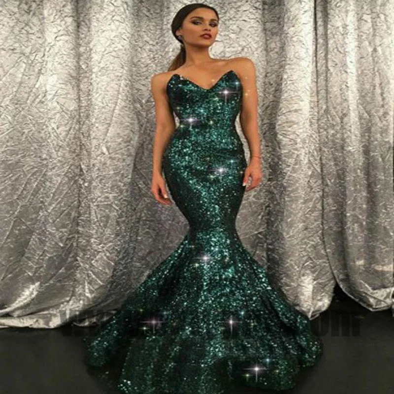 Sparkly V Neck Green Sequin Custom Long Evening Prom Dresses, Sexy Sleeveless Prom Dresses, TYP0398 Sparkly V Neck Green Sequin Custom Long Evening Prom Dresses, Sexy Sleeveless Prom Dresses, TYP0398