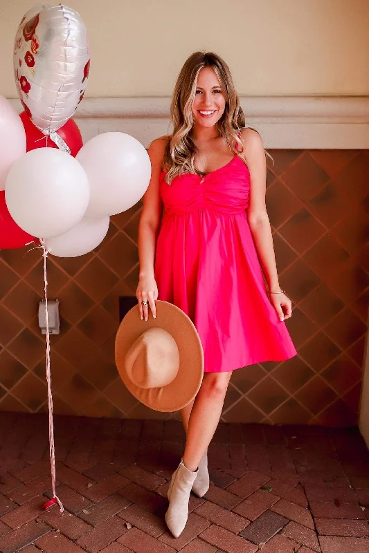 Forever With You Solid Woven Mini Dress