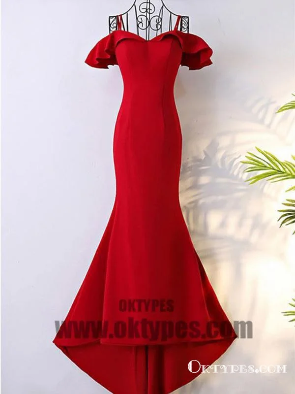 Red Long Mermaid Prom Dresses, Off-shoulder Prom Dresses, Lace Up Prom Dresses, Satin Prom Dresses, TYP0356 Red Long Mermaid Prom Dresses, Off-shoulder Prom Dresses, Lace Up Prom Dresses, Satin Prom Dresses, TYP0356