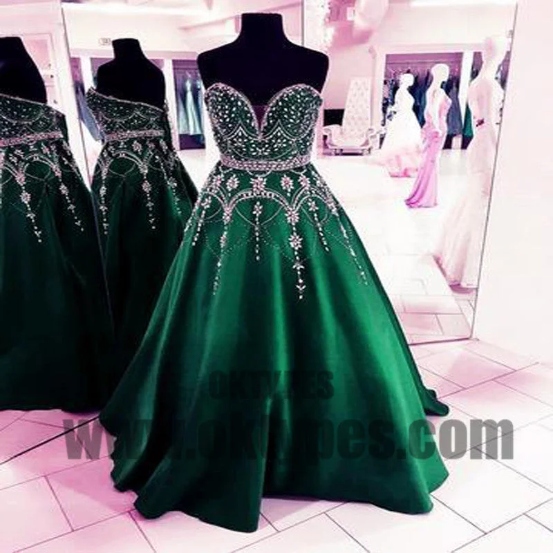 Sweetheart Long Prom Dresses Beading Evening Dresses Backless Formal Dresses, TYP0432 Sweetheart Long Prom Dresses Beading Evening Dresses Backless Formal Dresses, TYP0432