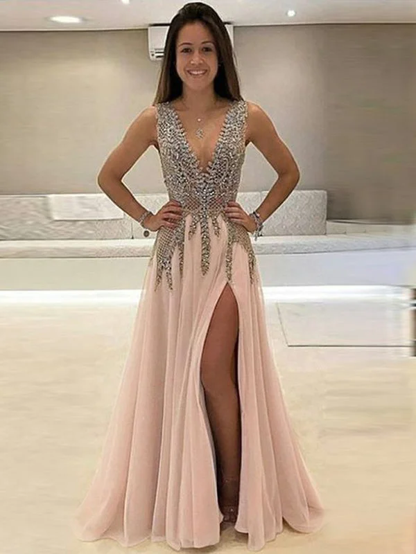 Charming Custom V neck Sleeveless Side Sleeves Most Popular Affordable High Quality Prom Dresses, TYP1156 Charming Custom V neck Sleeveless Side Sleeves Most Popular Affordable High Quality Prom Dresses, TYP1156