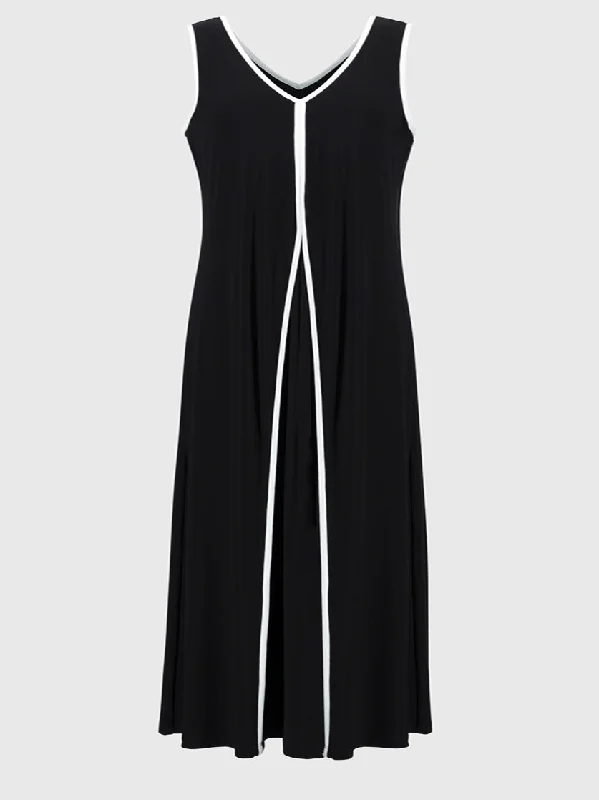 Silky Knit Sleeveless A-Line Dress by designer Joseph Ribkoff Style 251156