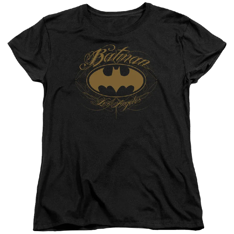 Batman Batman La - Women's T-Shirt Mesh Blend Leather Blend Suede Blend