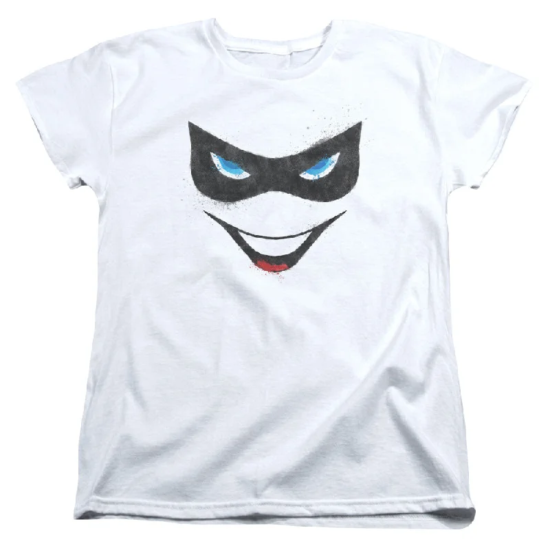 Batman Harley Face Women's 18/1 Cotton Short-Sleeve T-Shirt Fitted T-Shirt Seamless Stretchy Batman Harley Face Women's 18/1 Cotton Short-Sleeve T-Shirt Fitted T-Shirt Seamless Stretchy
