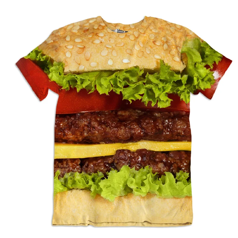 Burger Unisex Tee Chenille Fabric Brocade Fabric Lace Fabric