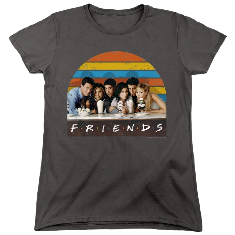 Friends Soda Fountain Women's 18/1 Cotton Short-Sleeve T-Shirt Satin Fabric Silk Fabric Chiffon Fabric Friends Soda Fountain Women's 18/1 Cotton Short-Sleeve T-Shirt Satin Fabric Silk Fabric Chiffon Fabric