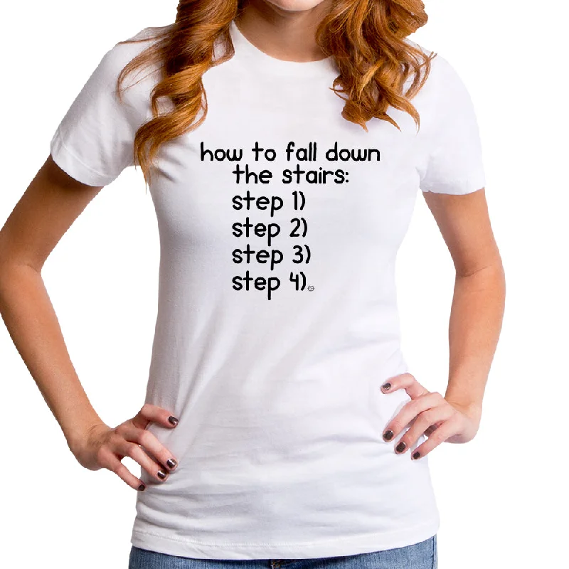 Fall Down the Stairs Women's T-Shirt Oversized T-Shirt Spandex breathable