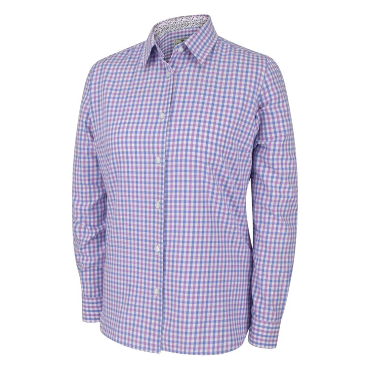 Hoggs of Fife Ladies Becky II Shirt - Blue/Pink Spandex Blend Rayon Blend Denim Blend Hoggs of Fife Ladies Becky II Shirt - Blue/Pink Spandex Blend Rayon Blend Denim Blend