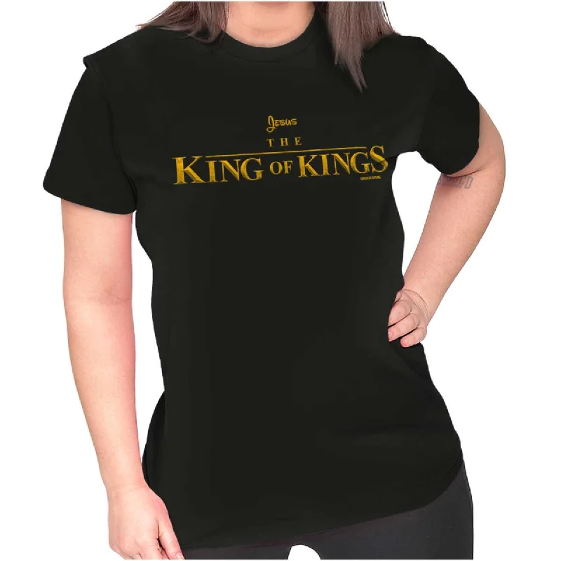 Jesus King Of Kings Ladies T Shirt Fleece Nylon Spandex