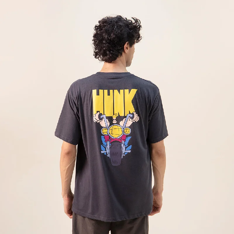 Johnny Bravo Oversized T-shirt Ribbed T-Shirt High Neck Heavyweight