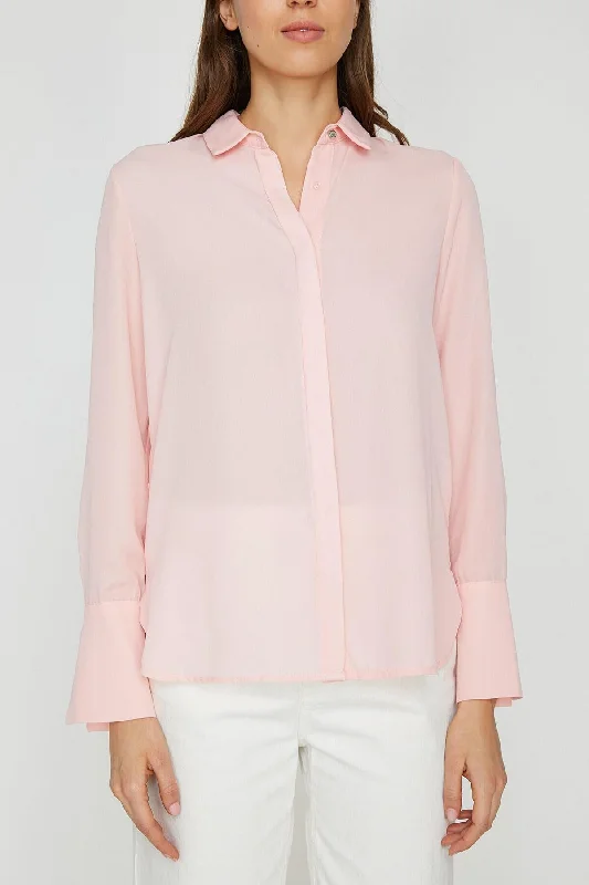 Women Pink Shirt Casual Formal Business