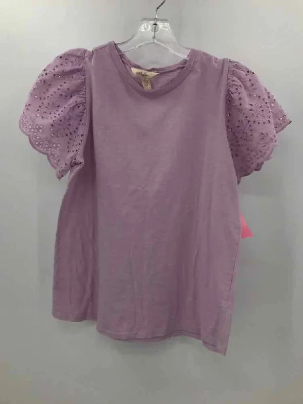 Pre-Owned Matilda Jane Purple Size XS T-shirt Houndstooth Herringbone Solid