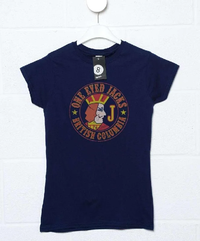 One Eyed Jacks Circular Logo Womens T-Shirt Faux Fur Fabric Real Fur Fabric Shearling Fabric One Eyed Jacks Circular Logo Womens T-Shirt Faux Fur Fabric Real Fur Fabric Shearling Fabric