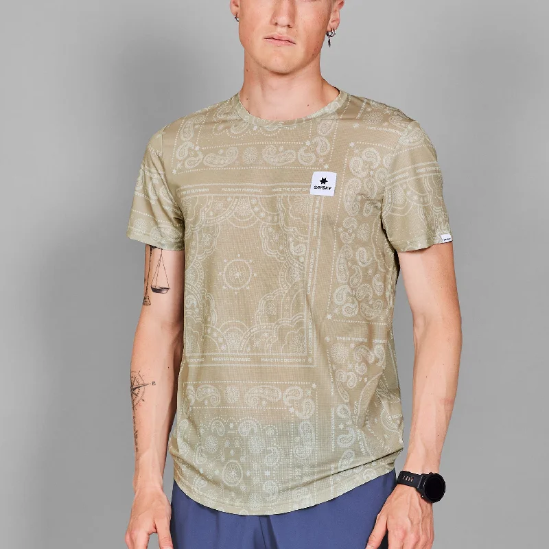 Paisley Combat T-shirt Hooded Caped Shawl Collar