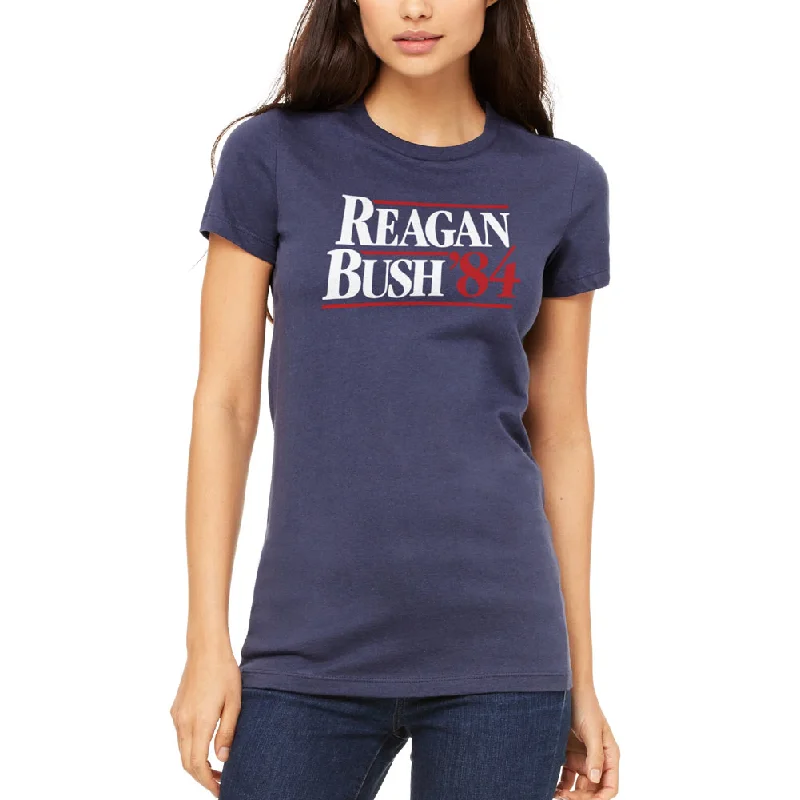 Reagan Bush 1984 Retro Women's T-Shirt Thin T-Shirt Open Front Quick Dry