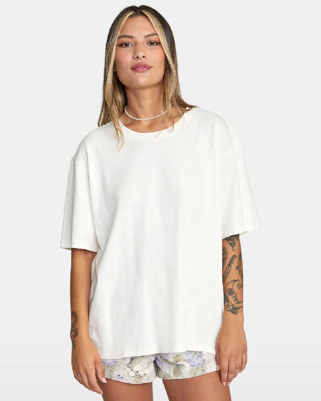 RVCA PTC Anyday Oversized Tee Ribbed T-Shirt High Neck Heavyweight