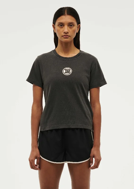 SPORTIVE SHORT SLEEVE TEE IN WASHED BLACK Machine Wash Dry Clean Hand Wash