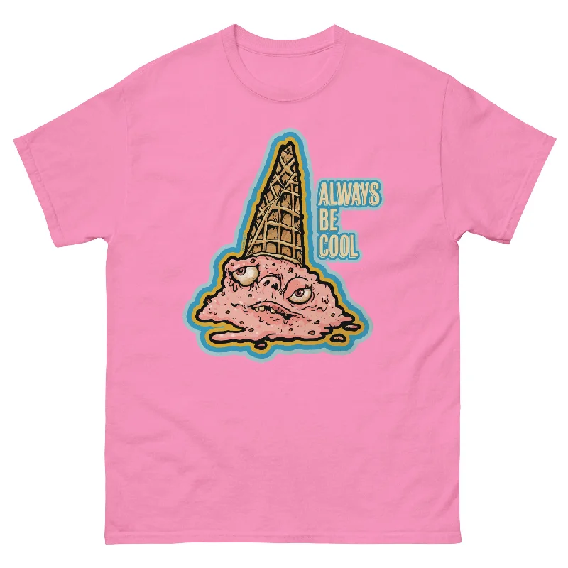 Strawberry Delight Ice Cream Cone Always Be Cool Unisex classic t-shirt Front Pockets Side Pockets Patch Pockets