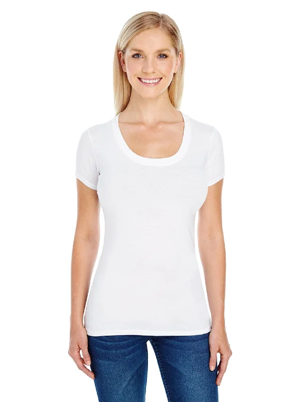 Threadfast Apparel Ladies Spandex Short Sleeve Scoop Neck Tee Front Pockets Side Pockets Patch Pockets Threadfast Apparel Ladies Spandex Short Sleeve Scoop Neck Tee Front Pockets Side Pockets Patch Pockets