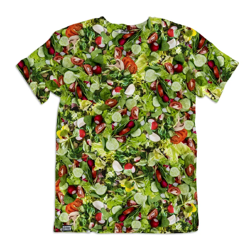 Vegetable Salad Unisex Tee Welt Pockets Slit Pockets