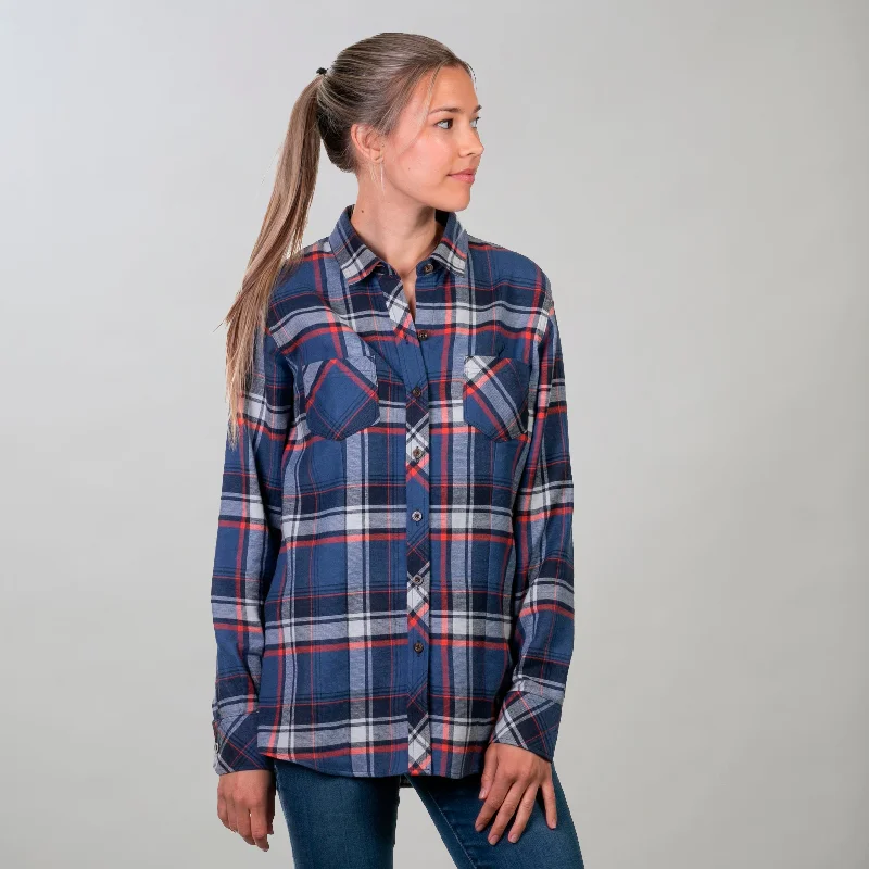 Women's Every Day Double Weave Shirt- Sunset Blue Rayon Velvet Corduroy